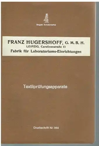 Buch: Franz Huggershoff, GmbH, Leipzig, Carolinenstraße 13 - Fabrik für...