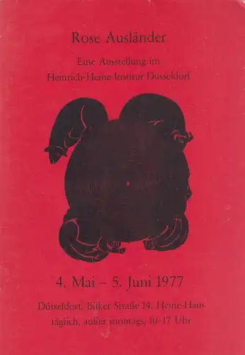 Katalog: Rose Ausländer, Kruse Joseph A. (Hg.), 1977, Heinrich-Heine-Institut