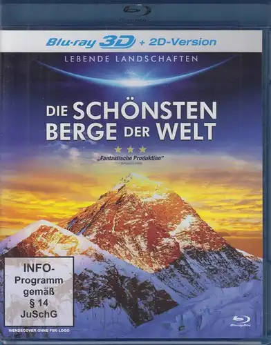 Blu-ray: Die schönsten Berge der Welt. 2013, 3D und 2D Version, gebraucht, gut