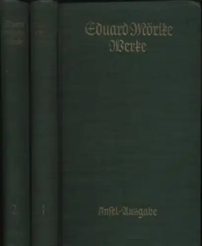 Buch: Werke, Mörike, Eduard. 1941, Insel Verlag, in zwei Bänden