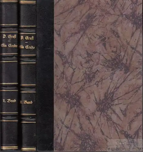 Buch: Ein Credo, Ernst, Paul. 2 Bände, 1912, Meyer & Jessen, gebraucht, gut