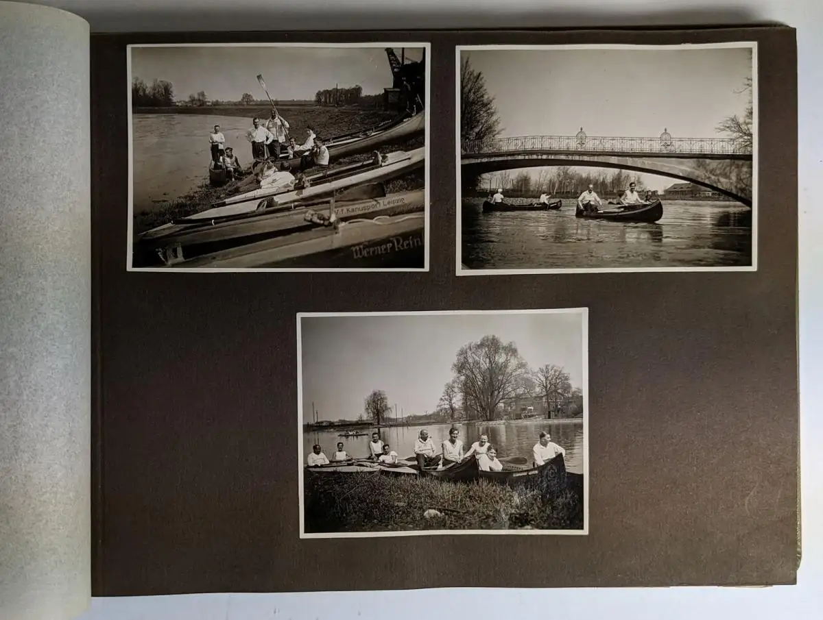 Fotoalbum: Einzigartige Fotos um 1930 Paddeln, Kanu, Leipzig, Hamburg, Schiff 3