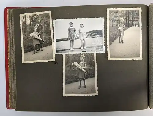 Fotoalbum: Einzigartiges Fotoalbum Familie Jähnert um 1925, Auto, Schuleintritt