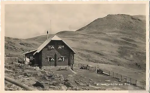 AK Millstätterhütte am Törl. ca. 1938, Postkarte. Serien Nr, ca. 1938
