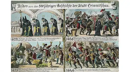 AK Bilder aus der 500 jährigen Geschichte d. Stadt Crimmitschau. ca... Postkarte