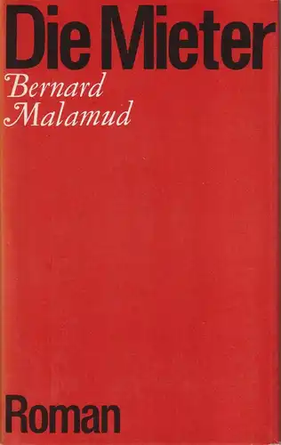 Buch: Die Mieter, Roman. Malamud, Bernard, 1979, Verlag Volk und Welt