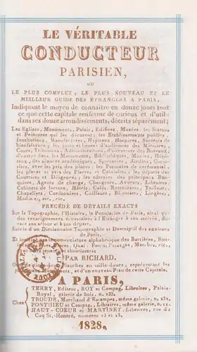 Buch: Guide de Paris 1828, 2 Bände in 1, Richard, Baedeker, 1970, französisch