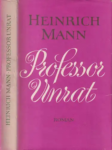 Buch: Professor Unrat, Mann, Heinrich. 1960, Aufbau-Verlag, gebraucht, gut