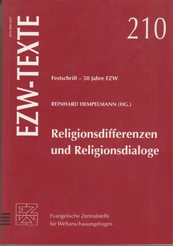 Buch: Religionsdifferenzen und Religionsdialoge, Hempelmann, Reinhard, 2010