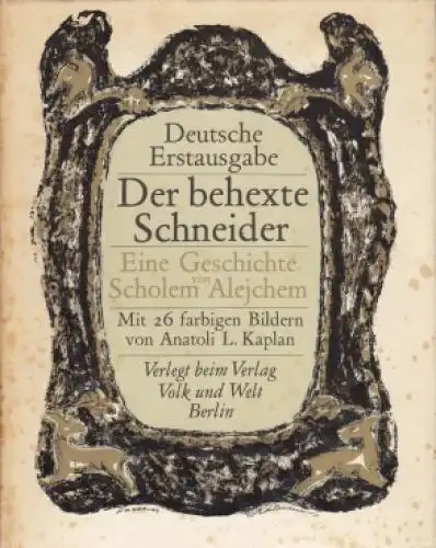 Buch: Der behexte Schneider, Alejchem, Scholem. 1969, Volk und Welt Verlag