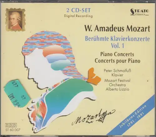 Doppel-CD: Wolfgang Amadeus Mozart, Berühmte Klavierkonzerte Vol. 1
