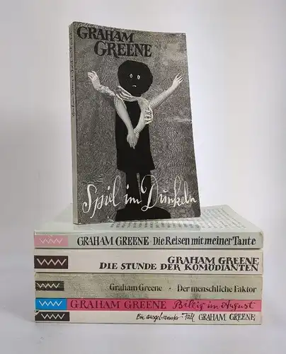 6 Bücher Graham Greene, Volk und Welt, Der menschliche Faktur, Spiel im Dunkeln