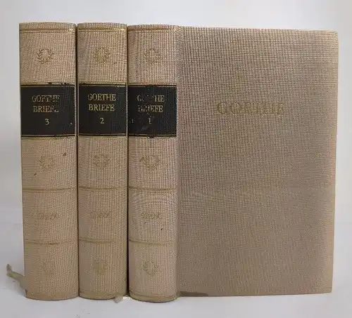 Buch: Goethes Briefe in drei Bänden. BDK, 1970, Aufbau Verlag, 3 Bände