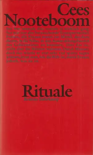 Buch: Rituale, Roman. Nooteboom, Cees, 1993, Suhrkamp Verlag, gebraucht,sehr gut