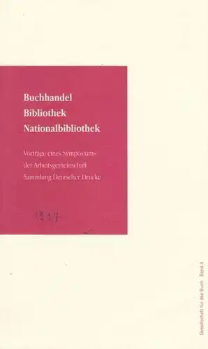 Buch: Buchhandel, Bibliothek, Nationalbibliothek, Fabian, Bernhard. 1997