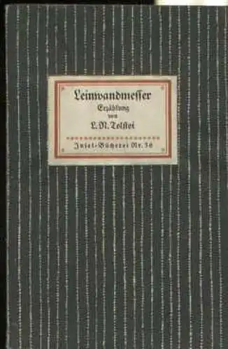 Insel-Bücherei 36, Leinwandmesser, Tolstoi, Leo N. 1948, Insel-Verlag 48345