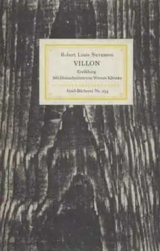 Insel-Bücherei 234, Villon, Stevenson, Robert Louis. 1965, Insel Verlag