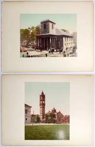 Foto: Boston - King's Chapel; New Old South Church. Detroit Photograph Co., 1900