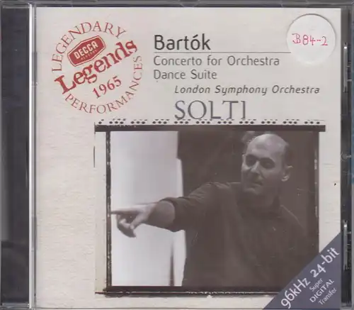 CD: Georg Solti, Bartok. 2001, Concerto for Orchestra. Dance Suite