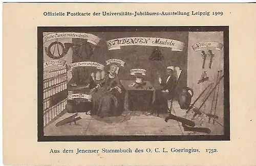 AK Offizielle Postkarte der Universitäts-Jubiläums-Ausstellung, gebraucht, gut