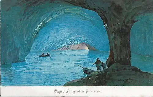 AK Capri. La grotta Arzurra ca. 1917, gebraucht, gut