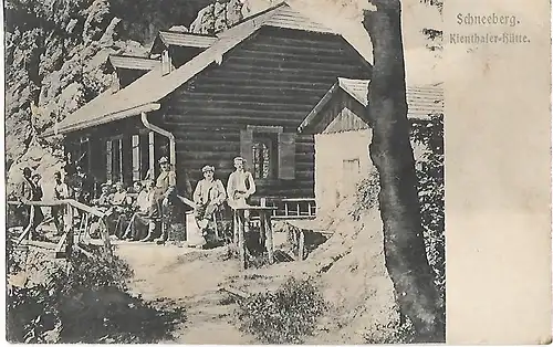 AK Schneeberg. Kienthaler Hütte ca. 1914, gebraucht, gut