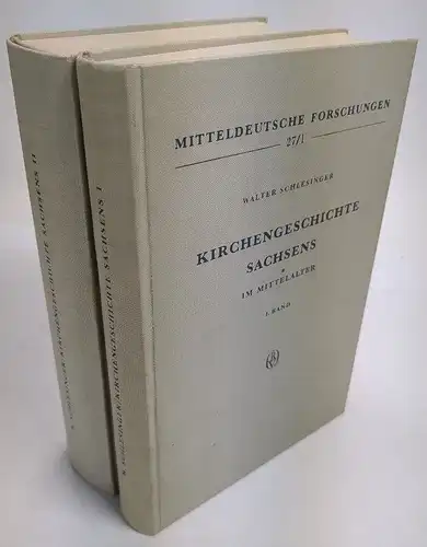 Buch: Kirchengeschichte Sachsens im Mittelalter, 2 Bände, Schlesinger, Walter