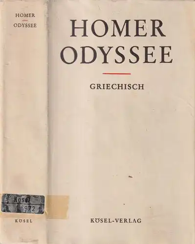 Buch: Homer, Odyssee, Griechisch, Kösel Verlag, 1961, gebraucht, gut