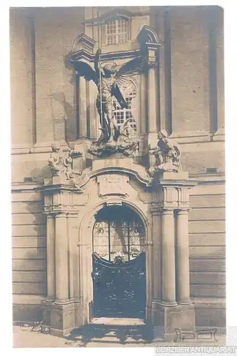 AK Hamburg. Hauptportal der Großen St. Michaelis-Kirche, Postkarte. Fotokarte