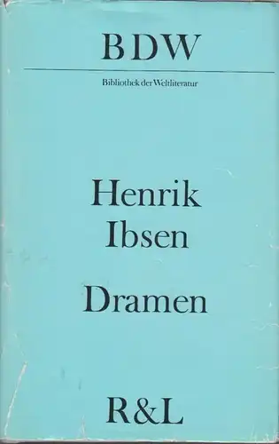 Buch: Dramen, Ibsen, Henrik. Bibliothek der Weltliteratur, 1982, gebraucht, gut