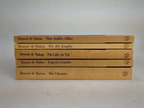 5 Romane Balzac, Taschenbücher, G. Kiepenheuer Verlag, 5 Bände, gebraucht, gut