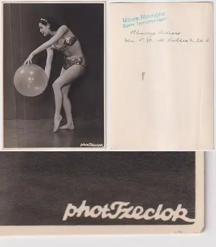 4 Fotografien Tänzerin Moura Mourajew, Berlin, Siegfried Enkelmann, 1930er Jahre