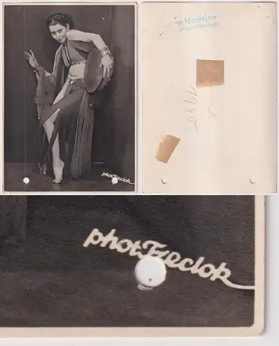 4 Fotografien Tänzerin Moura Mourajew, Berlin, Siegfried Enkelmann, 1930er Jahre