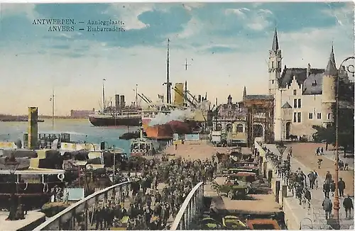 AK Antwerpen. Aanlegplaats. ca. 1925, Postkarte. Ca. 1925, gebraucht, gut