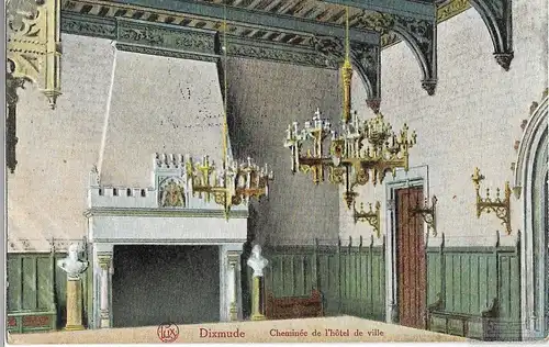 AK Dixmude. Cheminee de l hotel de ville. ca. 1916, Postkarte. Ca. 1916