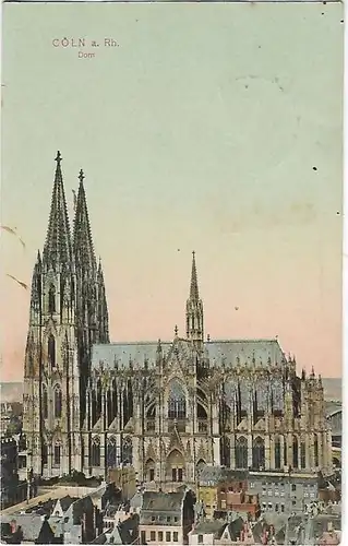 AK Cöln a. Rh. Dom. ca. 1908, Postkarte. Ca. 1908, Verlag Trenkler & Co