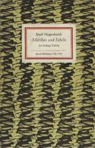 Insel-Bücherei 790, Märchen und Fabeln, Hegenbarth, Josef. 1964, Insel-Verlag