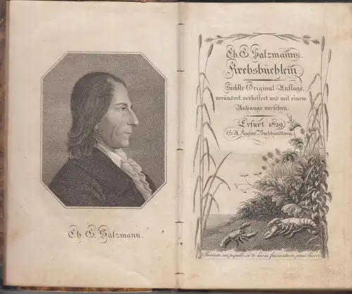 Buch: Ch. G. Salzmanns Krebsbüchlein, 1829,  G. A. Keysers Buchhandlung