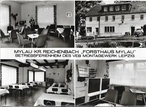 AK Mylau. Kr. Reichenbach. Forsthaus Mylau. Betriebsferienhaus des VEB Montage