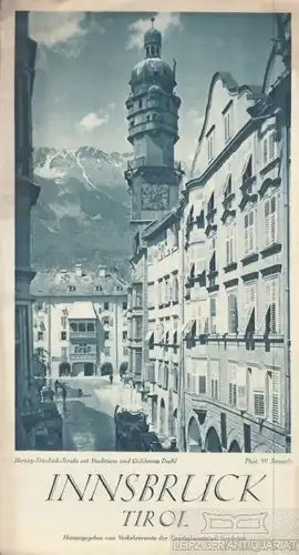 Buch: Faltprospekt Innsbruck Tirol. 1930, gebraucht, gut