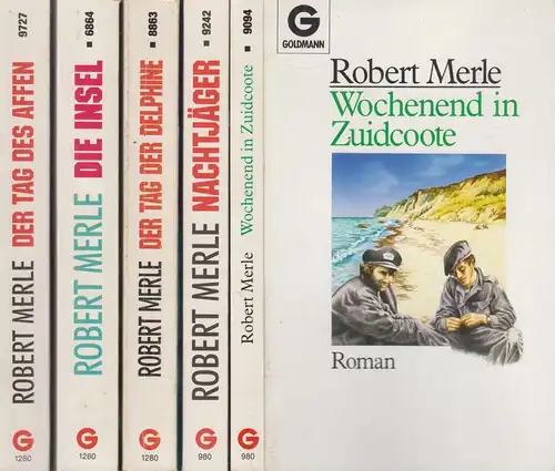 5 Bände Robert Merle, Wilhelm Goldmann Verlag, gebraucht