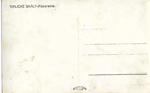 AK Teplicke Skaly Panorama. ca. 1920, Postkarte. Ca. 1920, gebraucht, gut