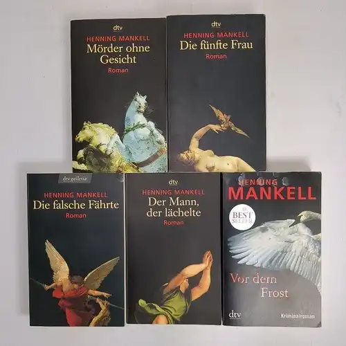 5 Bücher Henning Mankell, Wallander, Taschenbücher, Krimis, Sammlung, Konvolut