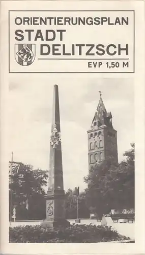 Buch: Orientierungsplan Stadt Delitzsch. 1982, Messedruck, gebraucht, gut