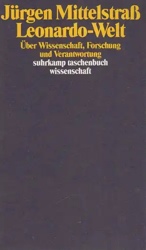 Buch: Leonardo-Welt. Mittelstraß, Jürgen, 1996, Suhrkamp Taschenbuch Verlag