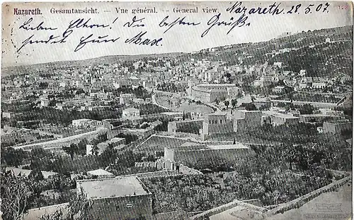 AK Nazareth. Gesamtansicht. ca. 1907, Postkarte. Ca. 1907, gebraucht, gut