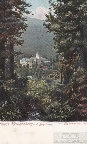 AK Schloss Heiligenberg a.d. Bergstrasse. ca. 1904, Postkarte. Serien Nr