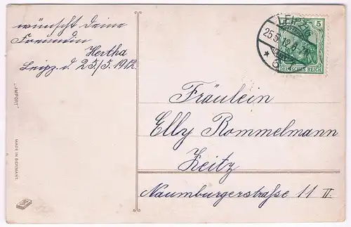 AK Fröhliche Pfingsten!. Postkarte, ca. 1912, gebraucht, gut, gelaufen