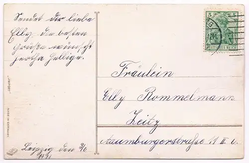 AK Frohen Pfingst-Gruss!. Postkarte, ca. 1911, gebraucht, gut, gelaufen