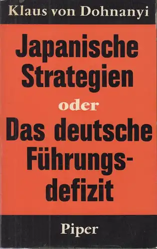 Buch: Japanische Strategien ..., Dohnanyi, Klaus von, 1969, Piper Verlag